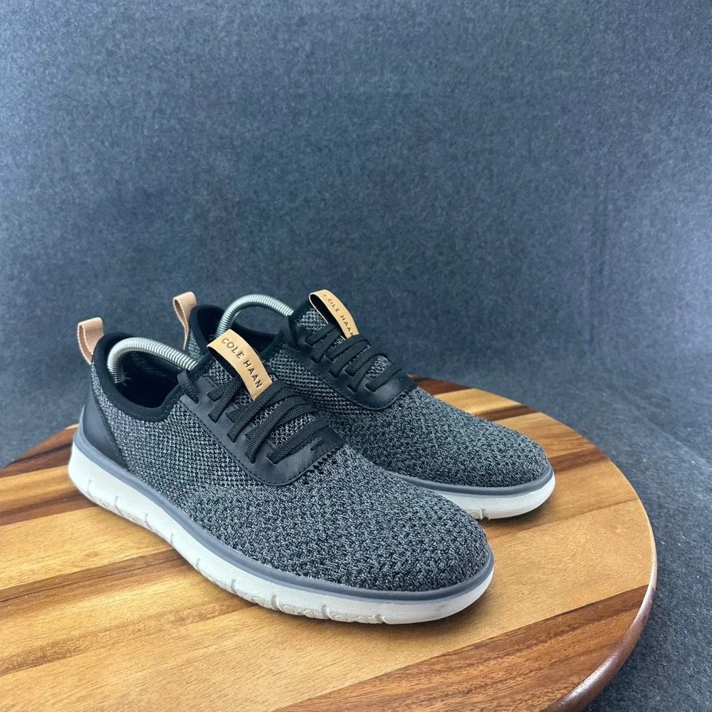 Cole Haan Generation Zerogrand Stitchlite Knit Gray Black Shoes Men's 9 C35960